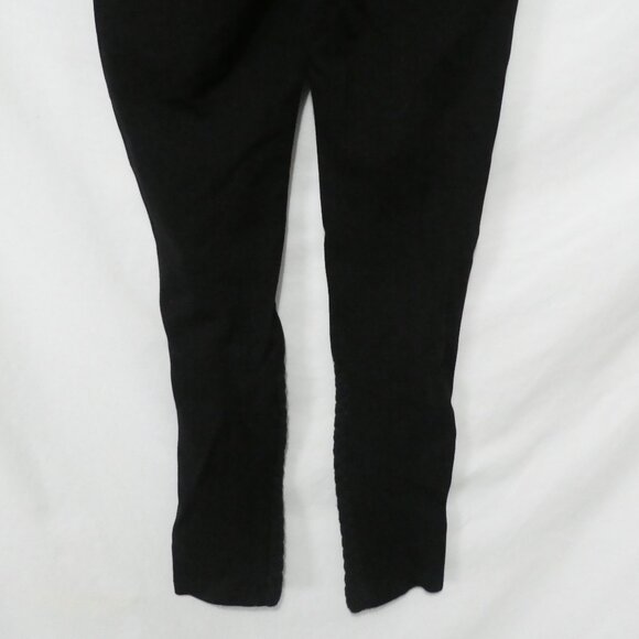 THYME | small | Black Maternity Leggings With Quilted Leg Bottoms - Picture 14 of 16